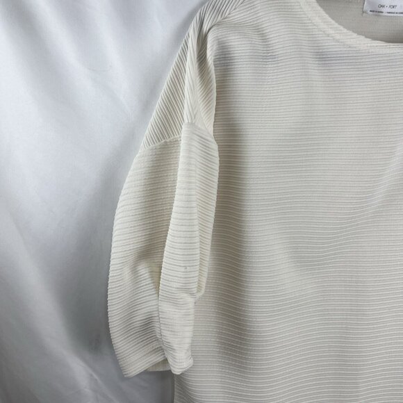 Oak & Fort Cream Coloured Puff-Sleeve Top Womens Size S - Picture 2 of 11